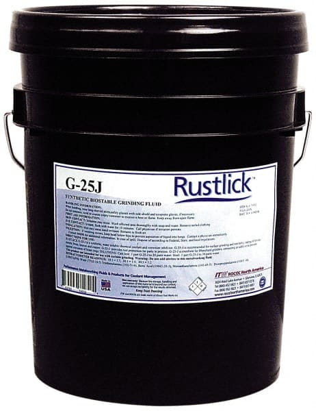 Rustlick - Rustlick G-25J, 5 Gal Pail Grinding Fluid - Synthetic, For Blanchard Grinding, General-Purpose Grinding, Surface - Exact Tooling