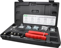Value Collection - 104 Piece Steel Manual Rivet Nut Tool Kit - #6-32, #10-24" Thread - Exact Tooling