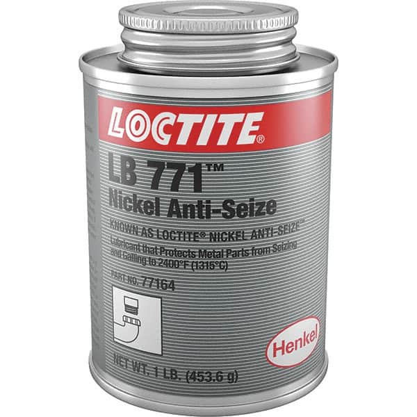 Loctite - 1 Lb Can High Temperature Anti-Seize Lubricant - Nickel, -54 to 2,399°F, Silver Colored, Water Resistant - Exact Tooling