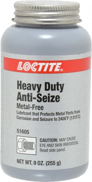 Loctite - 9 oz Can General Purpose Anti-Seize Lubricant - Calcium Fluoride/Graphite, -29 to 2,399°F, Gray, Water Resistant - Exact Tooling