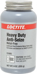 Loctite - 9 oz Can General Purpose Anti-Seize Lubricant - Calcium Fluoride/Graphite, -29 to 2,399°F, Gray, Water Resistant - Exact Tooling
