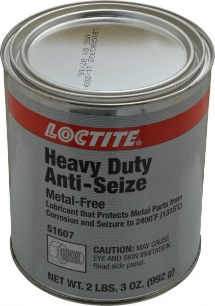 Loctite - 35 oz Can General Purpose Anti-Seize Lubricant - Calcium Fluoride/Graphite, -29 to 2,399°F, Gray, Water Resistant - Exact Tooling