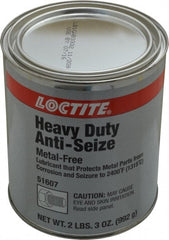 Loctite - 35 oz Can General Purpose Anti-Seize Lubricant - Calcium Fluoride/Graphite, -29 to 2,399°F, Gray, Water Resistant - Exact Tooling