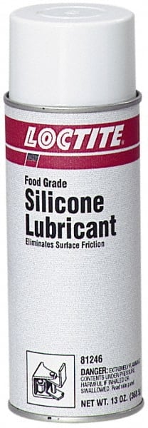 Loctite - 13 oz Aerosol Silicone Lubricant - Translucent, Food Grade - Exact Tooling