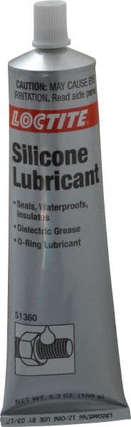 Loctite - 5.3 oz Tube Silicone Lubricant - Translucent, Food Grade - Exact Tooling
