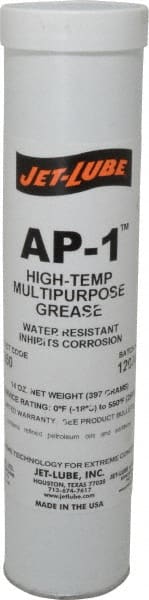 Jet-Lube - 14 oz Cartridge High Temperature Grease - Amber, High Temperature, 550°F Max Temp, NLGIG 2, - Exact Tooling