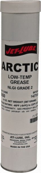Jet-Lube - 14 oz Cartridge Low Temperature Grease - Amber, Low Temperature, 225°F Max Temp, NLGIG 2, - Exact Tooling