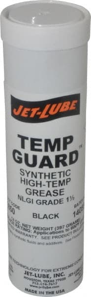 Jet-Lube - 14 oz Cartridge Graphite High Temperature Grease - Black, High/Low Temperature, 600°F Max Temp, NLGIG 1-1/2, - Exact Tooling