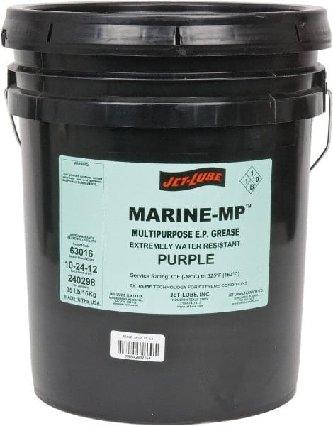 Jet-Lube - 35 Lb Pail Lithium High Temperature Grease - Purple, High/Low Temperature, 325°F Max Temp, NLGIG 2, - Exact Tooling