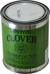 Loctite - 1 Lb Grease Compound - Compound Grade Extra Fine, Grade A, 280 Grit, Black & Gray, Use on General Purpose - Exact Tooling