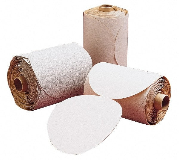 3M - 6" Diam, 180 FEPA Grit Aluminum Oxide Adhesive PSA Disc - Very Fine Grade, X Weighted Cloth Backing, For Bench Top Motors, Random Orbital Sanders - Exact Tooling