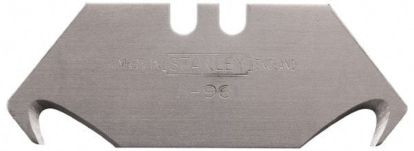 Stanley - 5 Piece Carbon Steel Hook Blade - 2-1/16" OAL, 0.024" Blade Thickness - Exact Tooling