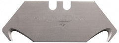 Stanley - 5 Piece Carbon Steel Hook Blade - 2-1/16" OAL, 0.024" Blade Thickness - Exact Tooling