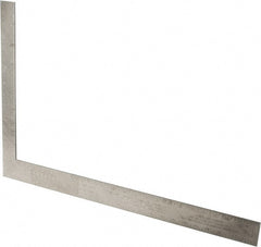 Stanley - 24" Blade Length x 16" Base Length, Buffed Finish, Aluminum Carpenters' Square - 1/8" (Back) & 1/8" (Face) Graduation, 1-1/2" Base Width - Exact Tooling