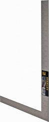 Stanley - 24" Blade Length x 16" Base Length, Buffed Finish, Steel Carpenters' Square - 1/8" (Back) & 1/8" (Face) Graduation, 1-1/2" Base Width - Exact Tooling