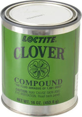 Loctite - 1 Lb Grease Compound - Compound Grade Super Fine, Grade 2A, 400 Grit, Black & Gray, Use on General Purpose - Exact Tooling