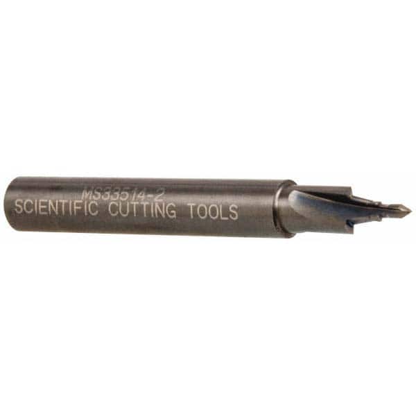 Scientific Cutting Tools - 5/16-24" Port, 0.3" Spotface Diam, 1/8" Tube Outside Diam, Plain Pilot, Straight Shank, Carbide Tipped Porting Tool - Exact Tooling