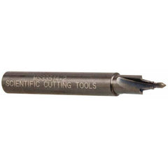 Scientific Cutting Tools - 5/16-24" Port, 0.3" Spotface Diam, 1/8" Tube Outside Diam, Plain Pilot, Straight Shank, Carbide Tipped Porting Tool - Exact Tooling