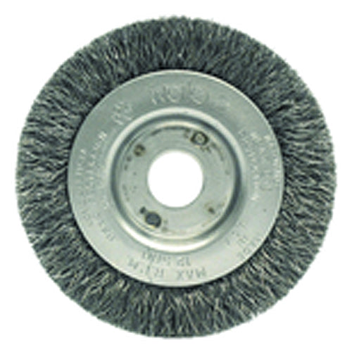‎3″ Diameter-3/8″-1/2″ Arbor Hole - Crimped Steel Wire Straight Wheel - Exact Tooling