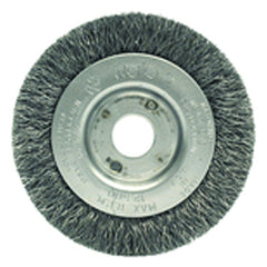 ‎3″ Diameter-3/8″-1/2″ Arbor Hole - Crimped Steel Wire Straight Wheel - Exact Tooling