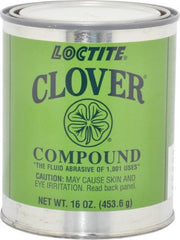 Loctite - 1 Lb Grease Compound - Compound Grade Super Fine, Grade 4A, 600 Grit, Black & Gray, Use on General Purpose - Exact Tooling