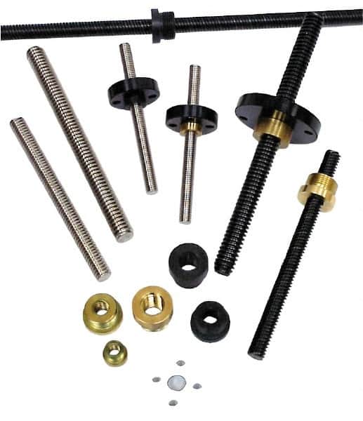 Nook Industries - 3/8-4 x 3' Stainless Steel Precision Acme Threaded Rod - Exact Tooling