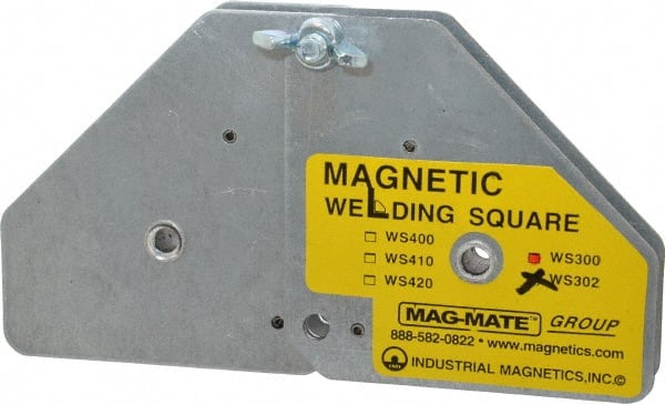 Mag-Mate - 7-5/8" Wide x 1-3/8" Deep x 3-3/4" High, Rare Earth Magnetic Welding & Fabrication Square - 120 Lb Average Pull Force - Exact Tooling