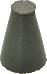 Cratex - 5/8" Max Diam x 1" Long, Taper, Rubberized Point - Coarse Grade, Silicon Carbide, 1/4" Arbor Hole, Unmounted - Exact Tooling