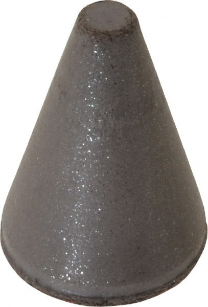 Cratex - 7/8" Max Diam x 1-1/4" Long, Taper, Rubberized Point - Medium Grade, Silicon Carbide, 1/4" Arbor Hole, Unmounted - Exact Tooling