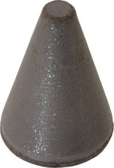 Cratex - 7/8" Max Diam x 1-1/4" Long, Taper, Rubberized Point - Medium Grade, Silicon Carbide, 1/4" Arbor Hole, Unmounted - Exact Tooling