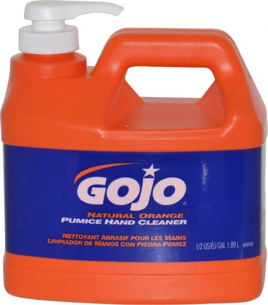 GOJO - 1/2 Gal Pump Bottle Liquid Hand Cleaner - General Duty, Orange Scent - Exact Tooling