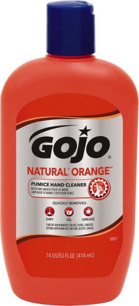 GOJO - 14 oz Squeeze Bottle Liquid Hand Cleaner - General Duty, Orange Scent, W/Pumice - Exact Tooling