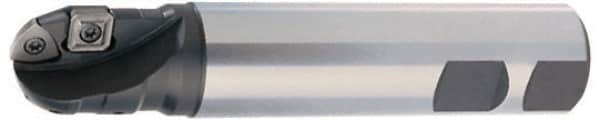 Kennametal - 1-1/4" Cut Diam, 1.19" Max Depth of Cut, 1-1/4" Shank Diam, 5.12" OAL, Indexable Ball Nose End Mill - 1.73" Head Length, Straight Shank, 4.347 Toolholder, SPGX 0903AP, WPGX 07T312.160 Insert - Exact Tooling