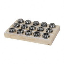 Kennametal - 15 Piece, 1/8" to 1" Capacity, ER Collet Set - Series ER40 - Exact Tooling