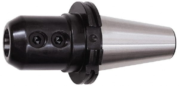 Kennametal - DV40 Taper Shank 8mm Hole End Mill Holder/Adapter - 28mm Nose Diam, 50mm Projection, M16 Drawbar, Through-Spindle & DIN Flange Coolant - Exact Tooling