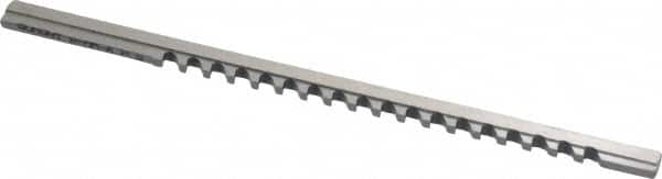 Dumont Minute Man - 2mm Keyway Width, Style A, Keyway Broach - High Speed Steel, Bright Finish, 1/8" Broach Body Width, 13/64" to 1-1/8" LOC, 5" OAL, 720 Lbs Pressure for Max LOC - Exact Tooling