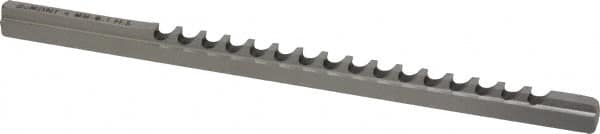 Dumont Minute Man - 4mm Keyway Width, Style B-1, Keyway Broach - High Speed Steel, Bright Finish, 1/4" Broach Body Width, 19/64" to 1-11/16" LOC, 6-3/4" OAL, 1,140 Lbs Pressure for Max LOC - Exact Tooling
