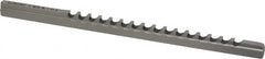 Dumont Minute Man - 4mm Keyway Width, Style B-1, Keyway Broach - High Speed Steel, Bright Finish, 1/4" Broach Body Width, 19/64" to 1-11/16" LOC, 6-3/4" OAL, 1,140 Lbs Pressure for Max LOC - Exact Tooling
