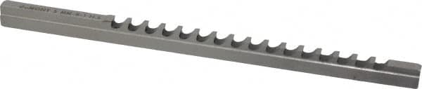 Dumont Minute Man - 5mm Keyway Width, Style B-1, Keyway Broach - High Speed Steel, Bright Finish, 1/4" Broach Body Width, 19/64" to 1-11/16" LOC, 6-3/4" OAL, 1,860 Lbs Pressure for Max LOC - Exact Tooling