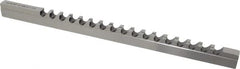 Dumont Minute Man - 12mm Keyway Width, Style D-1, Keyway Broach - High Speed Steel, Bright Finish, 9/16" Broach Body Width, 1" to 6" LOC, 13-7/8" OAL, 8,400 Lbs Pressure for Max LOC - Exact Tooling