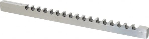 Dumont Minute Man - 14mm Keyway Width, Style D-1, Keyway Broach - High Speed Steel, Bright Finish, 9/16" Broach Body Width, 1" to 6" LOC, 13-7/8" OAL, 11,100 Lbs Pressure for Max LOC - Exact Tooling
