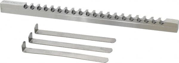 Dumont Minute Man - 18mm Keyway Width, Style E-1, Keyway Broach - High Speed Steel, Bright Finish, 3/4" Broach Body Width, 1" to 6" LOC, 15-1/2" OAL, 10,600 Lbs Pressure for Max LOC - Exact Tooling