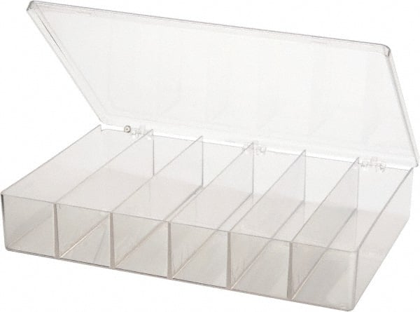 Flambeau - 9" Wide x 2-5/16" High x 13-1/8" Deep, Small Parts Box - K-Resin Frame, 6 Compartments, 8-1/4" Wide x 2" High x 1" Deep Bin - Exact Tooling