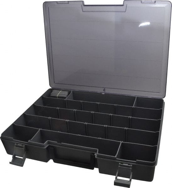 Flambeau - 15-1/2" Wide x 2-1/2" High x 11-3/4" Deep, Small Parts Storage Box - Copolymer Frame, 9 to 24 Compartments - Exact Tooling