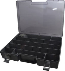 Flambeau - 15-1/2" Wide x 2-1/2" High x 11-3/4" Deep, Small Parts Storage Box - Copolymer Frame, 9 to 24 Compartments - Exact Tooling