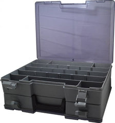 Flambeau - 15-1/2" Wide x 5" High x 11-3/4" Deep, Small Parts Storage Box - Copolymer Frame, 18 to 48 Compartments - Exact Tooling