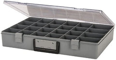 Flambeau - 18-1/2" Wide x 3" High x 13" Deep, Small Parts Storage Box - Copolymer Frame, 24 Compartments - Exact Tooling