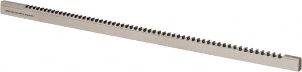 Dumont Minute Man - 5/16" Keyway Width, Style C, One-Pass Keyway Broach - Bright Finish, 3/8" Broach Body Width, 19/64" to 2" LOC, 18-1/2" OAL, 3,900 Lbs Pressure for Max LOC - Exact Tooling