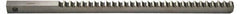 Dumont Minute Man - 7/16" Keyway Width, Style AF, Keyseating Broach - Bright Finish, 7/16" Broach Body Width, 20" OAL - Exact Tooling
