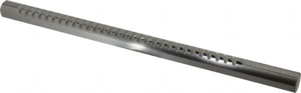 Dumont Minute Man - 3/16" Keyway Width, Production Keyway Broach - Bright Finish, 7/8" Broach Body Width, 25/64" to 2-1/2" LOC, 14-3/4" OAL, 2,170 Lbs Pressure for Max LOC - Exact Tooling
